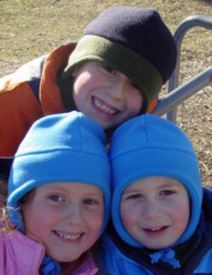 In November 2001 wih my brothers at the park